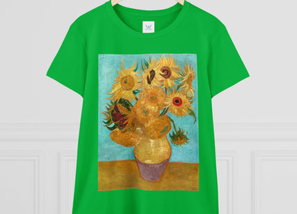 Vase with Twelve Sunflowers by Vincent van Gogh Women's Midweight Cotton Tee