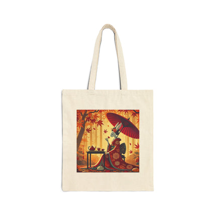Theatrical Harvest Rabbit Cotton Canvas Tote Bag