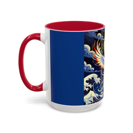 Majestic White Crane Colorful Mugs (11oz, 15oz)
