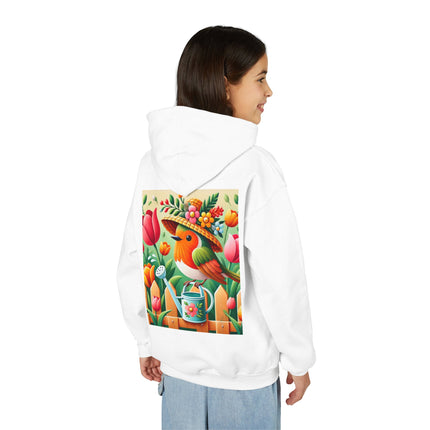 The Little Garden Tender Youth Hooded Sweatshirt – Sunshine, Care & Storybook Charm