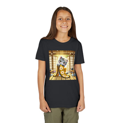Playful Kitten in the Tea Room Youth Short Sleeve Tee