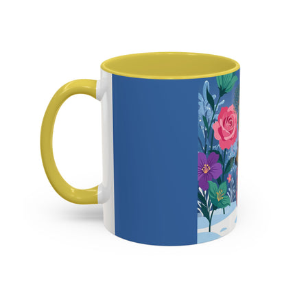🌹❄️ The Holly Rose Of Winter Colorful Mug – Art Deco Christmas Garden