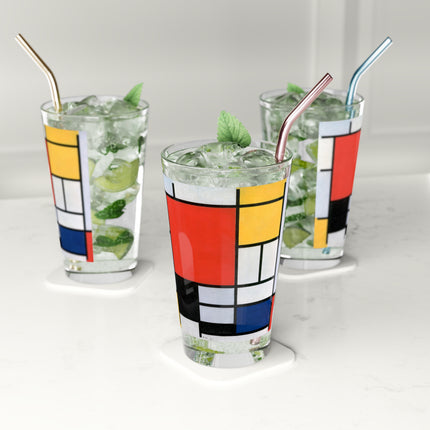 Composition with Red, Yellow, Blue, and Black by Piet Mondrian Glass, 16oz