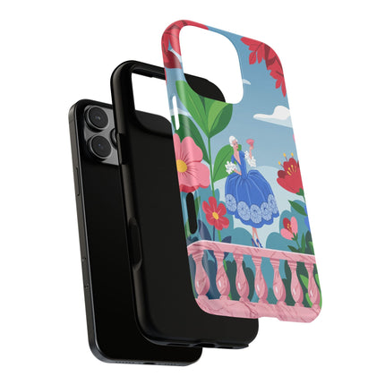 🌺🪭 The Lady Of The Grand Flower Terrace Phone Case – Art Deco Garden Elegance