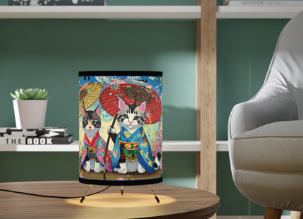 Kimono Kitties Tripod Lamp