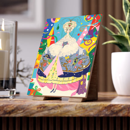 🎁✨ The Christmas Court Of Joy Ceramic Tile – Art Deco Holiday Fantasy