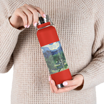 Olive Trees by Vincent Van Gogh Copper Vacuum Insulated Bottle, 22oz