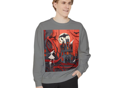 Halloween Night Scene Unisex Garment-Dyed Sweatshirt