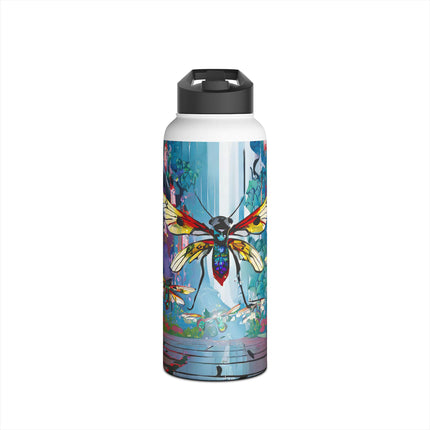 Neon Swarm Stainless Steel Water Bottle