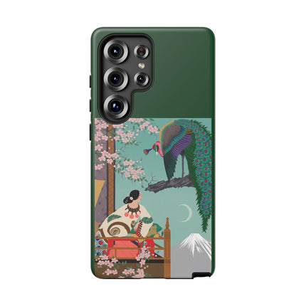 Peacock Garden Phone Case – Japanese Elegance & Timeless Beauty