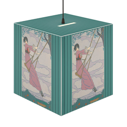 La balançoire by Georges Lepape Light Cube Lamp
