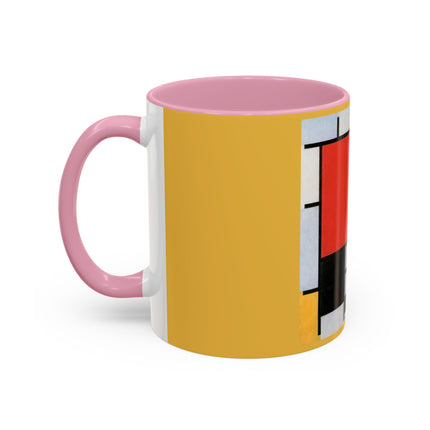 Composition with Red, Yellow, Blue, and Black by Piet Mondrian Colorful Mugs (11oz, 15oz)