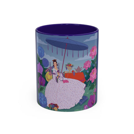 The Lady Of The Garden Tea Party Colorful Mugs – Art Deco Floral Elegance