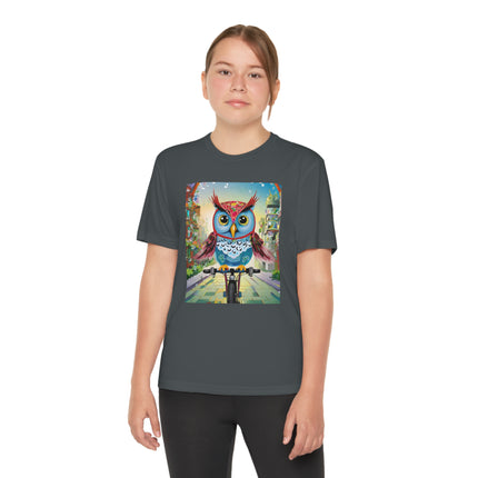 Cycling Owl Youth Competitor Tee – Urban Adventure & Playful Energy