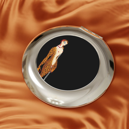 Leopard Queen Compact Mirror – Wild Glamour & Art Deco Elegance