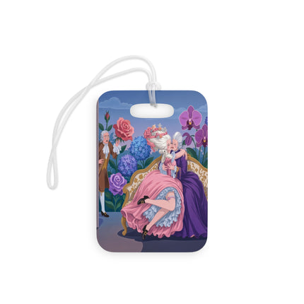 🌹💜 The Secret Embrace Luggage Tag – Art Deco Floral Romance
