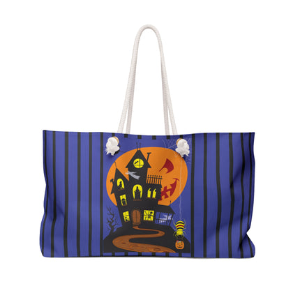 Halloween Night at the Haunted House Weekender Bag