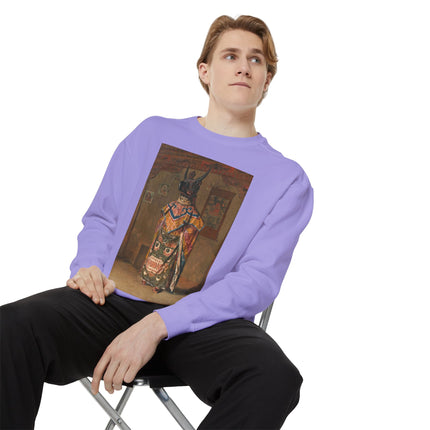 A Buddhist Lama by Vasily Vereshchagin Garment-Dyed Sweatshirt