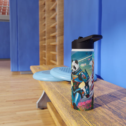 Cyber Punk Robots Stainless Steel Water Bottle