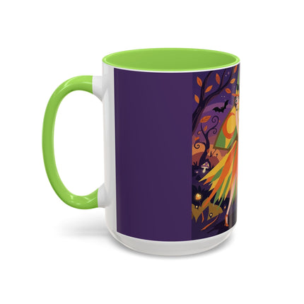 🎃🧙 The Witch Of Jack-O'-Lantern Hollow Colorful Mug – Whimsical Halloween Charm