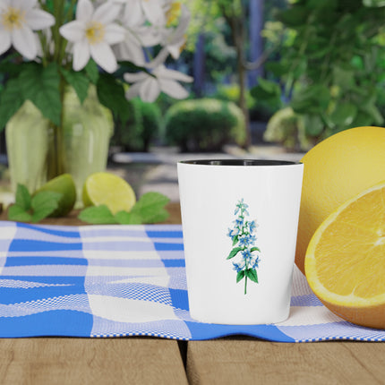 Bellflower botanical illustration by Pierre-Joseph Redouté Ceramic Shot Glass