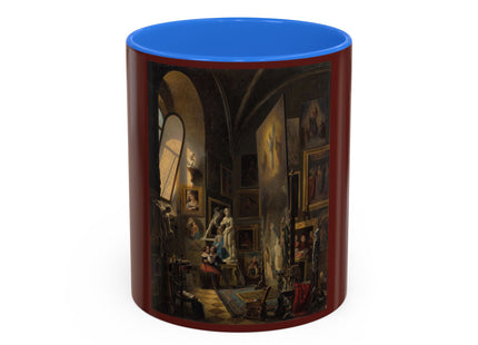 Raphael and his Muse in the Atelier by Vincenzo Abbati Colorful Mugs (11oz, 15oz)