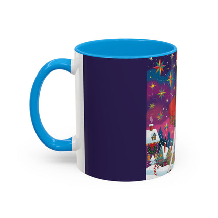 🎁✨ The Lady Of The Christmas Hatbox Colorful Mug – Art Deco Holiday Fantasy