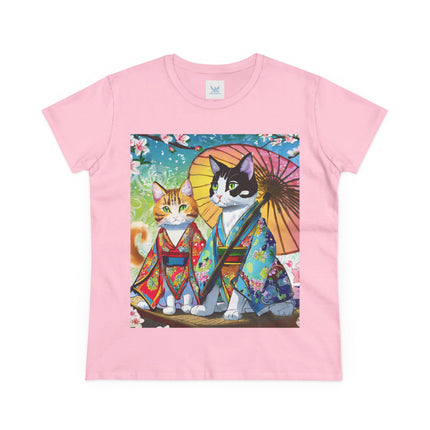 Kimono Kitties Cotton Tee