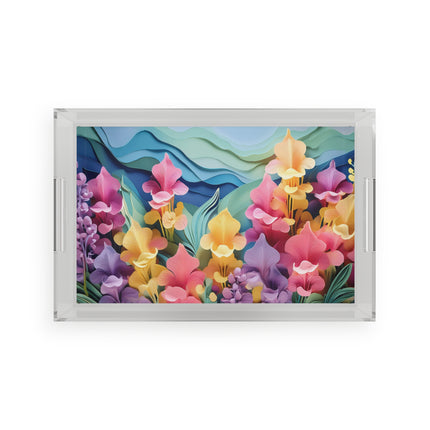Snapdragons in Bloom Acrylic Serving Tray