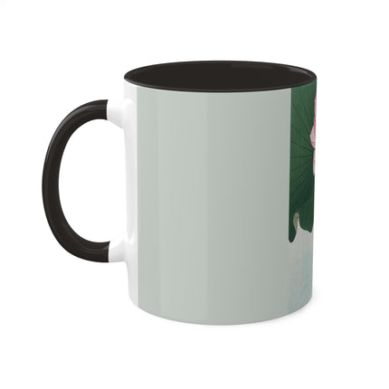 Blooming Lotus Flowers by Ohara Koson Colorful Mugs, 11oz
