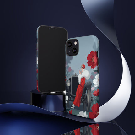 🚗🌺 The Lady Of The Grand Touring Car Phone Case – Art Deco Motoring Elegance