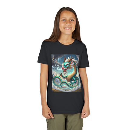 Tibetan Dragon in Battle Youth Short Sleeve Tee