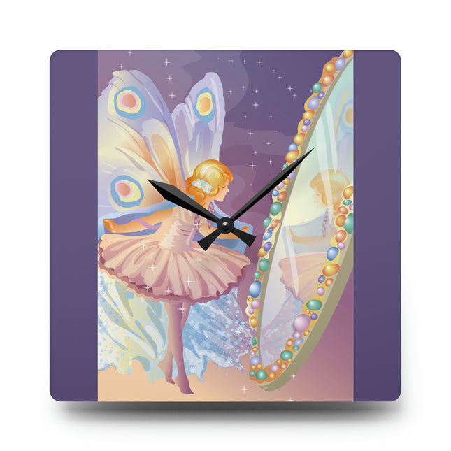 Reflections of Enchantment Acrylic Wall Clock, Round and Square