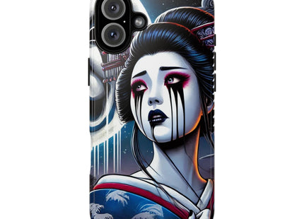 Geisha’s Black Ink Tears Phone Cases