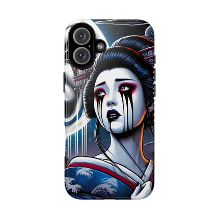 Geisha’s Black Ink Tears Phone Cases