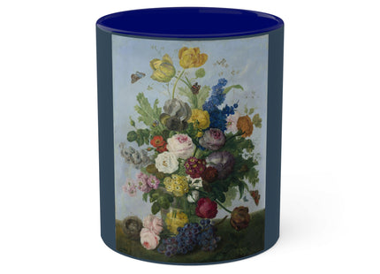 Bouquet of Flowers and a Nest by Sebastian Wegmayr Colorful Mugs, 11oz