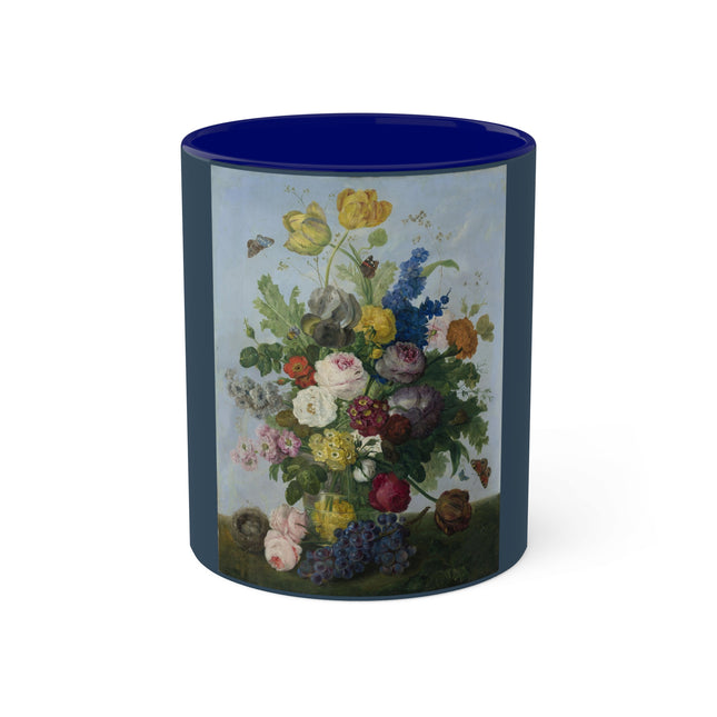 Bouquet of Flowers and a Nest by Sebastian Wegmayr Colorful Mugs, 11oz