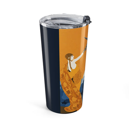 Falcon Mistress 20oz Tumbler – Art Deco Majesty & Mythic Freedom