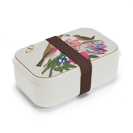 Pink-Breasted Bird & Wren Bento Lunch Box – Elegant Joy & Springtime Charm