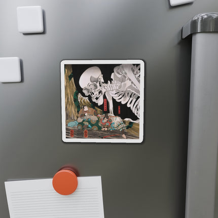 Mitsukuni Defying the Skeleton Spectre by Utagawa Kuniyoshi Die-Cut Magnets (4 Sizes)