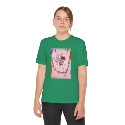 A Playful Fairy Jumps Rope Youth Competitor Tee – Magical Motion & Whimsical Joy
