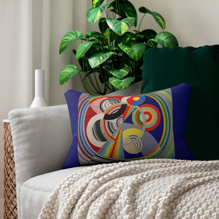 Rythme No. 1 by Robert Delaunay Spun Polyester Lumbar Pillow