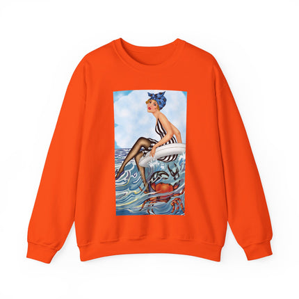 Playful Waves and Fashion Follies Heavy Blend™ Crewneck Sweatshirt
