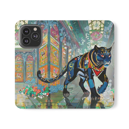 🐾💎 Cyber Panther's Hunt Flip Case – Digital Instinct & Neon Pursuit