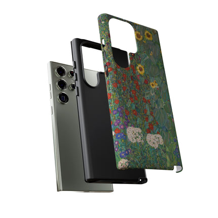 Farm Garden with Sunflowers by Gustav Klimt Phone Cases