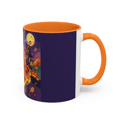 🐈‍⬛🎃 The Black Cat Witch Of Pumpkin Manor Colorful Mug – Whimsical Halloween Charm