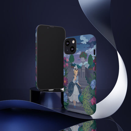 🦚🌸 The Peacock Garden Terrace Phone Case – Art Deco Floral Elegance