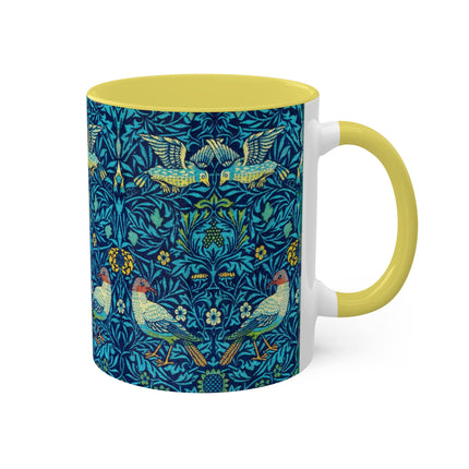 Bird by William Morris Colorful Mugs, 11oz