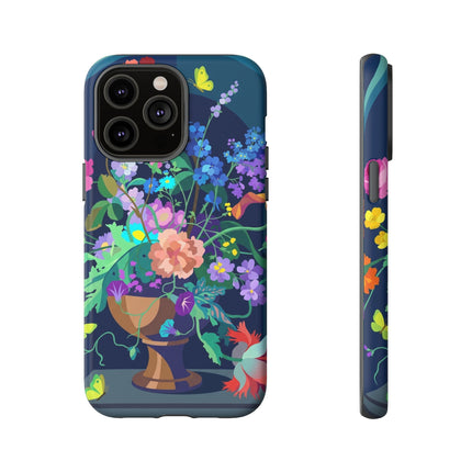 Midnight Floral Reverie Phone Case – Vibrant Bloom & Enchanted Beauty