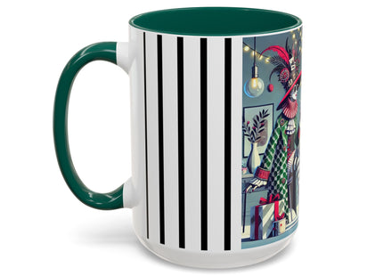 Whimsical Christmas Tea Party Colorful Mugs (11oz, 15oz)